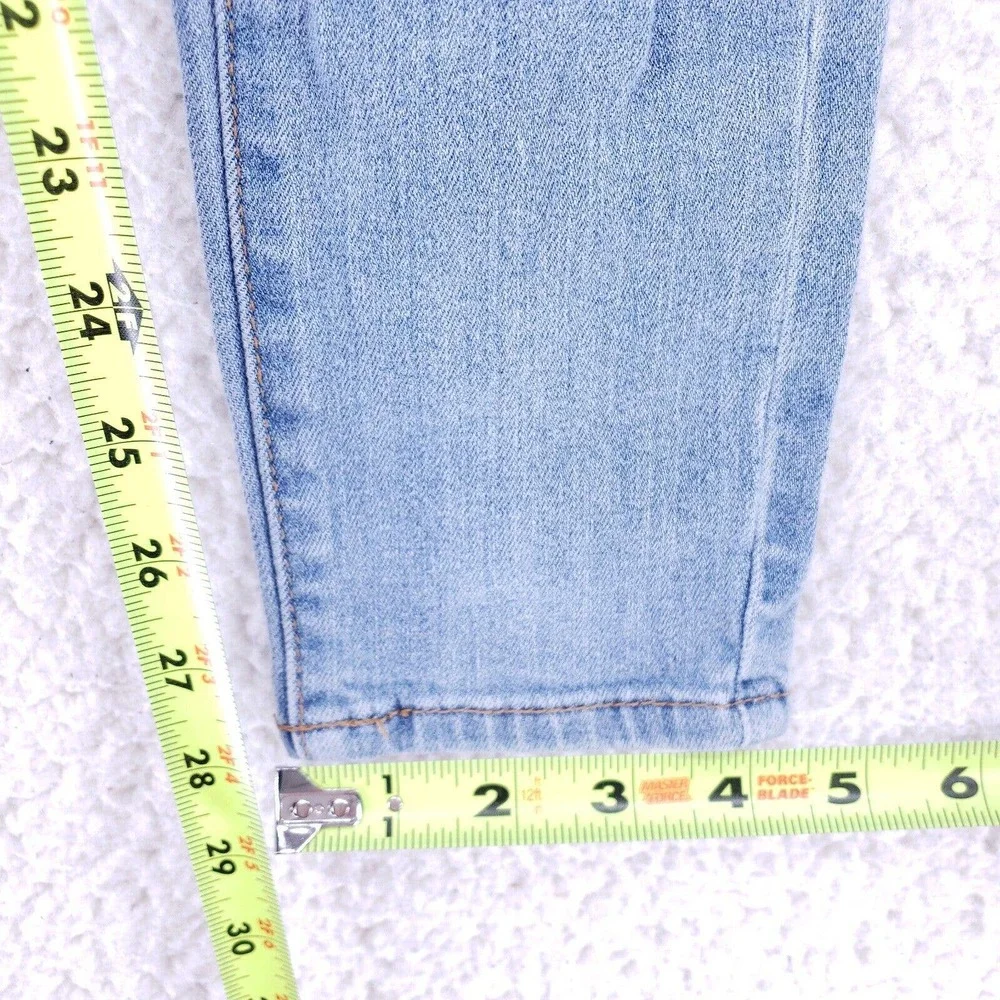 Fashion Nova Jeans Womens Size 5 Blue Denim Straight Stretch Mid Rise VTG Casual